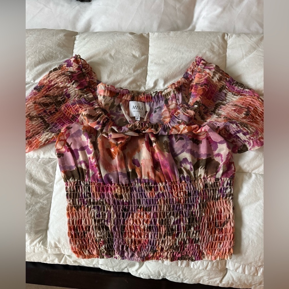 Misa Toulah Top in Sunset Blooms - Picture 2 of 4
